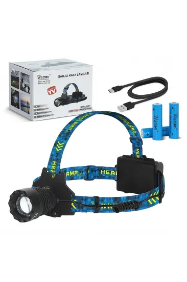 Cree P360 - 12,000 Lümen Şarjlı Kafa Lambası Wt-627 Cree P360 - 12,000 Lümen Şarjlı Kafa Lambası Wt-627