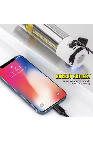 1000 Lümen Güçlü Aydınlatmaya Sahip Gold  Gp-222 İle Kamp Gecelerini Aydınlatın Hem El Feneri Hem De Kamp Lambası Olarak Kullanılabilen Çok Fonksiyonlu Yapısı, Usb Şarj Özelliği Ve Dayanıklı Gö