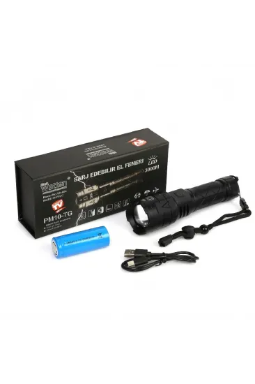 3000 Lümen Güçlü El Feneri Wt-604 3000 Lümen Güçlü El Feneri Wt-604