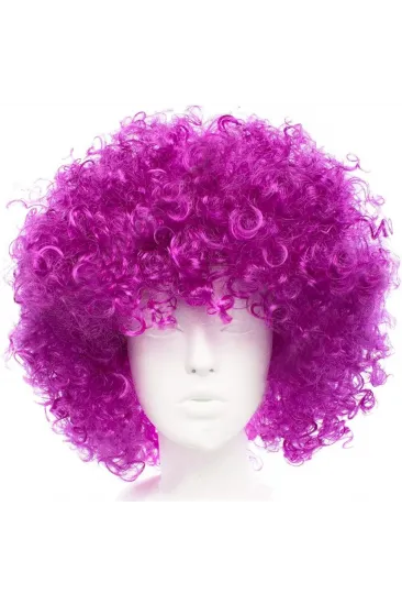 Koyu Mor Renk Violet Afro Bonus Saç Peruk Koyu Mor Renk Violet Afro Bonus Saç Peruk