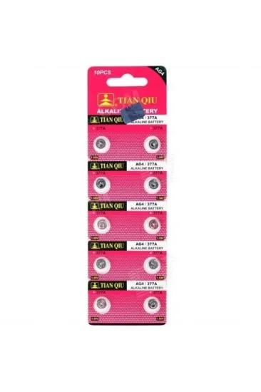 TıanQıu Ag4 Lr626/377 Alkalin 10'lu Düğme Pil TıanQıu Ag4 Lr626/377 Alkalin 10'lu Düğme Pil