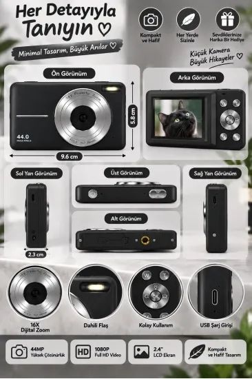 4k Figürlü Çantalı Dijital Video Kamera 44mp 16x Zoom Işıklı Kart Dijital Fotoğraf Makinesi 64gb Hafıza Kart Hediyeli Siyah 4k Figürlü Çantalı Dijital Video Kamera 44mp 16x Zoom Işıklı Kart Dijital Fotoğraf Makinesi 64gb Hafıza Kart Hediyeli Siyah