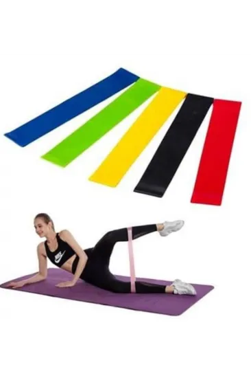 Aerobik Bant 5 Li Pilates Yoga Bandı *** Aerobik Bant 5 Li Pilates Yoga Bandı ***