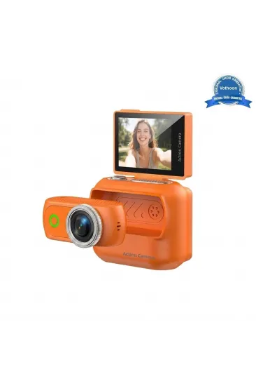 1080p Dijital Video Kamera (32gb) Kart Dijital Vlog Fotoğraf Makinesi Türkçe Turuncu 1080p Dijital Video Kamera (32gb) Kart Dijital Vlog Fotoğraf Makinesi Türkçe Turuncu