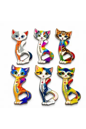 Kedi Tasarımı İstanbul Temalı Buzdolapı Süsü Magnet Alk5409 Kedi Tasarımı İstanbul Temalı Buzdolapı Süsü Magnet Alk5409