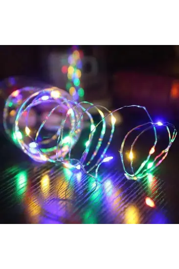 Gd966 Şerit Pilli Aydınlatma 3 Metre 30 Adet Rgb Peri Led Gd966 Şerit Pilli Aydınlatma 3 Metre 30 Adet Rgb Peri Led