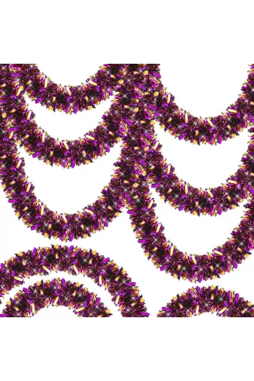 Mor Turuncu Renk 4 Cm Genişlik Garland Çift Renk Sim Süs 180 Cm Mor Turuncu Renk 4 Cm Genişlik Garland Çift Renk Sim Süs 180 Cm