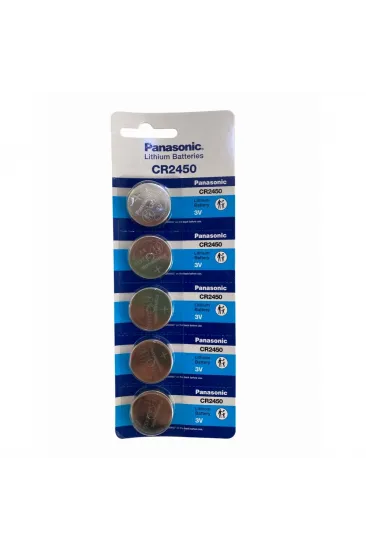 Panasonic Cr2450 Lityum 3v Düğme Pil 5’li Kartela 5 Adet Panasonic Cr2450 Lityum 3v Düğme Pil 5’li Kartela 5 Adet