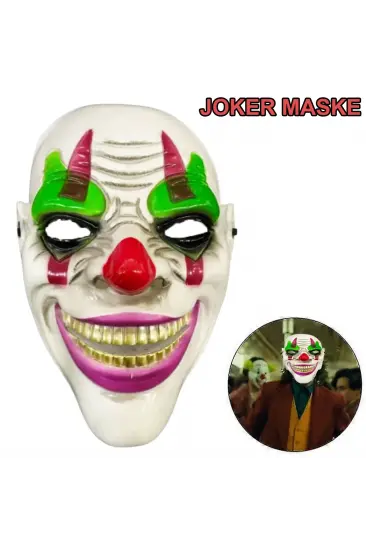 Delirten Gülüş Psikopat Palyaço Temalı Joker Maskesi Delirten Gülüş Psikopat Palyaço Temalı Joker Maskesi