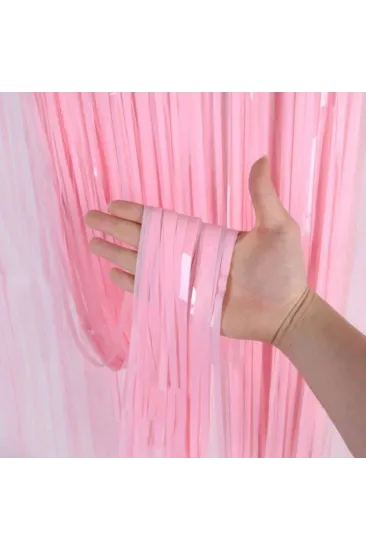 Soft Pembe Püsküllü Kapı Perdesi - Parti, Baby Shower, Cinsiyet Partisi 1x2 M Soft Pembe Püsküllü Kapı Perdesi - Parti, Baby Shower, Cinsiyet Partisi 1x2 M