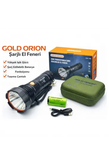 Gold Orion Or-t40 100w 5000 Lümen Led Şarjlı El Feneri Gold Orion Or-t40 100w 5000 Lümen Led Şarjlı El Feneri