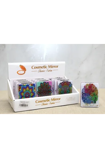 Mandala Desenli Hareketli Sulu El Aynası Alk4583 Mandala Desenli Hareketli Sulu El Aynası Alk4583