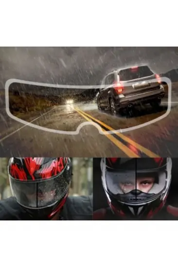 Kask Vizörü İçin Yağmur Ve Buğu Engelleyici Film Kask Vizörü İçin Yağmur Ve Buğu Engelleyici Film