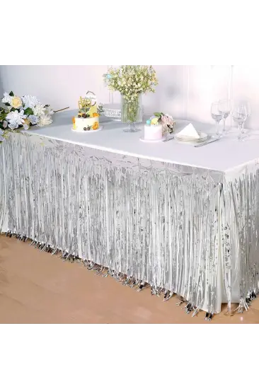 Gümüş Metalize Masa Eteği 275x75 Cm – Kendinden Yapışkanlı Gümüş Metalize Masa Eteği 275x75 Cm – Kendinden Yapışkanlı