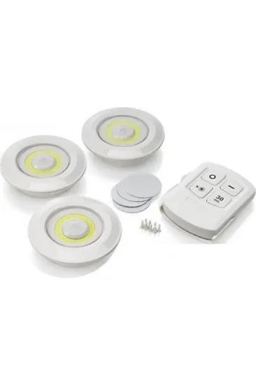 Kablosuz Uzaktan Kumandalı 3lü Led Lamba Seti Kablosuz Uzaktan Kumandalı 3lü Led Lamba Seti
