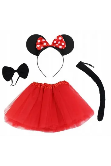 Minnie Mouse Kostüm Seti Etek Taç Kuyruk Papyon Gösteri Seti Minnie Mouse Kostüm Seti Etek Taç Kuyruk Papyon Gösteri Seti