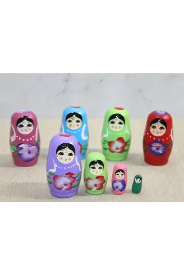 4'lü Ahşap Matruşka Alk3814 4'lü Ahşap Matruşka Alk3814
