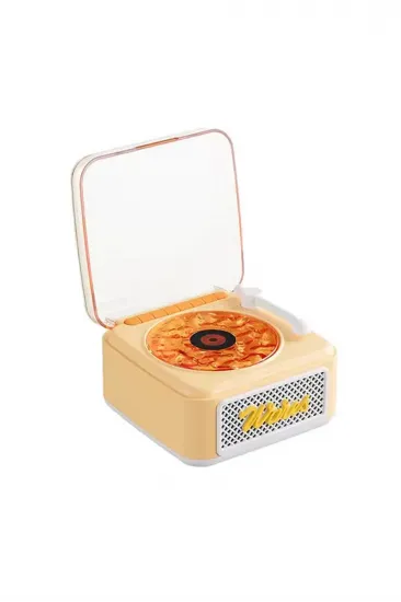 Nostalji Mini Plak Görünümlü Radyolu Bluetooth Hoparlör 3d Ses Dalgası Retro Müzik Plak Sarı Nostalji Mini Plak Görünümlü Radyolu Bluetooth Hoparlör 3d Ses Dalgası Retro Müzik Plak Sarı