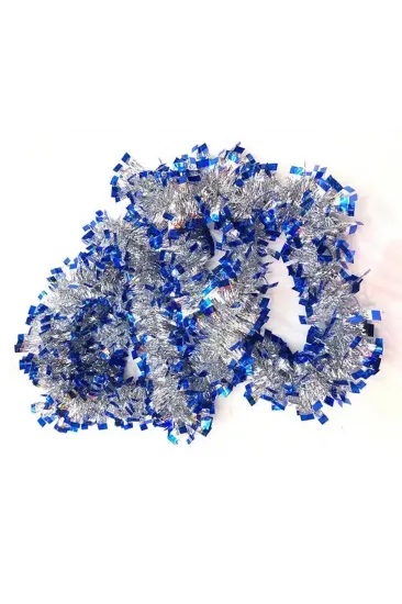 Mavi Gümüş Renk 4 Cm Genişlik Garland Çift Renk Sim Süs 180 Cm Mavi Gümüş Renk 4 Cm Genişlik Garland Çift Renk Sim Süs 180 Cm