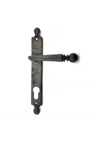 Antika Tarz Dekoratif Pirinç Misket Oda Kapı Kolu - 245x34 Mm, Oksit