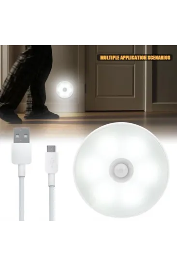 Hareket Sensörlü Usb Şarjlı Led Işık Lamba Hareket Sensörlü Usb Şarjlı Led Işık Lamba