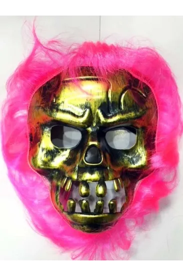 Cadılar Bayramı Pembe Saçlı Maske Cadılar Bayramı Pembe Saçlı Maske