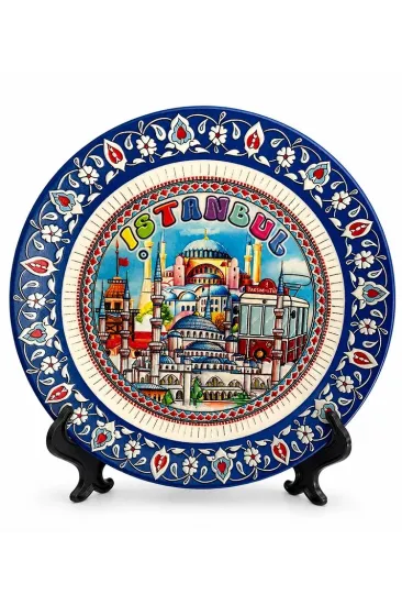 İstanbul Temalı Porselen Dekoratif Tabak 15 Cm Alk5838 İstanbul Temalı Porselen Dekoratif Tabak 15 Cm Alk5838