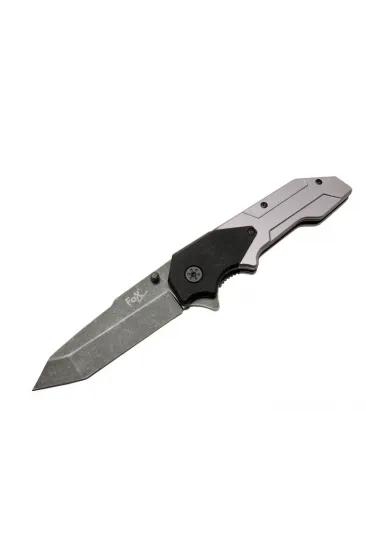 Fox A9 Gri Tanto Kamp Çakı 21cm- Yarı Otomatik, Kemerlikli Fox A9 Gri Tanto Kamp Çakı 21cm- Yarı Otomatik, Kemerlikli