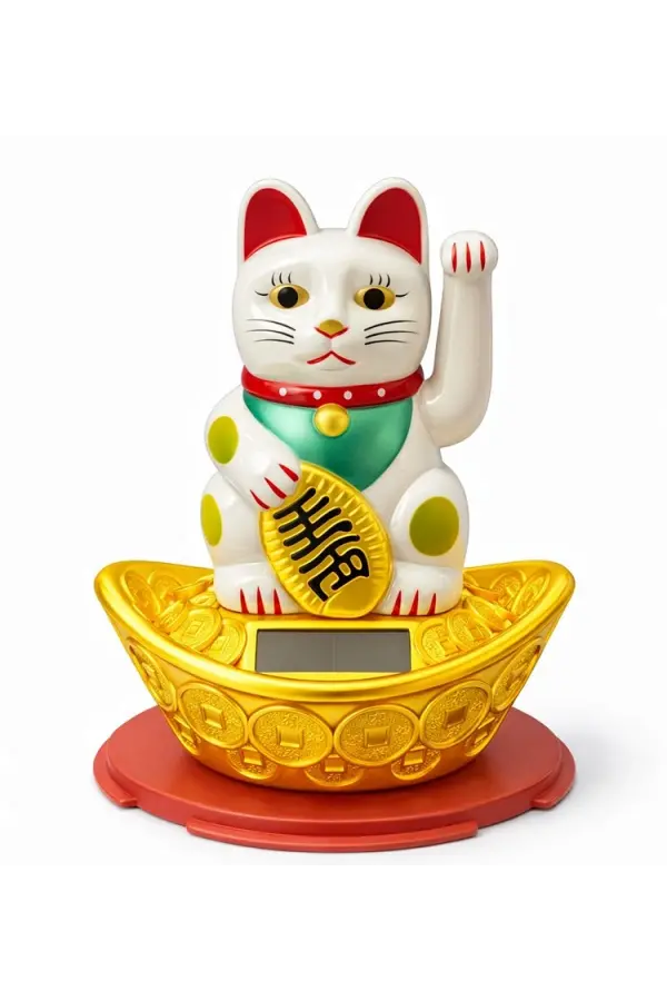 Güneş Enerjili Sallanan Şans Kedisi - Maneki Neko Alk4522 Güneş Enerjili Sallanan Şans Kedisi - Maneki Neko Alk4522