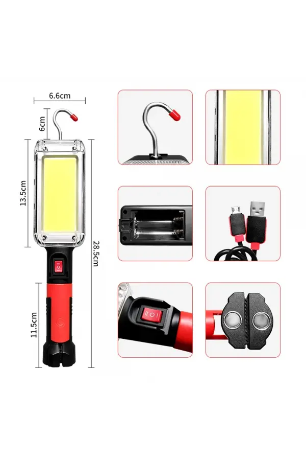 Usb Şarjlı Oto Tamirci Çalışma Lambası  Wt-733