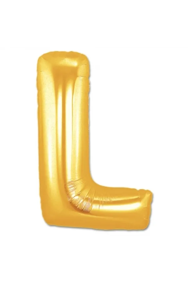 L Harf Folyo Balon Altın Renk 40 İnç L Harf Folyo Balon Altın Renk 40 İnç