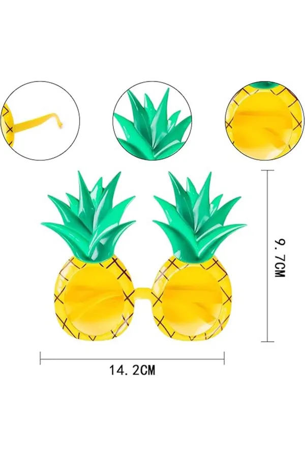 Tropikal Hawaii Ananas Şekilli Parti Gözlüğü 9.5 X 14 Cm Tropikal Hawaii Ananas Şekilli Parti Gözlüğü 9.5 X 14 Cm