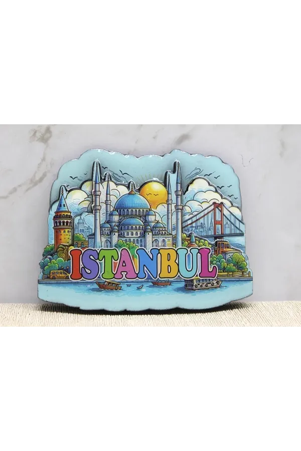 Ahşap İstanbul Temalı Magnet Alk4360 Ahşap İstanbul Temalı Magnet Alk4360