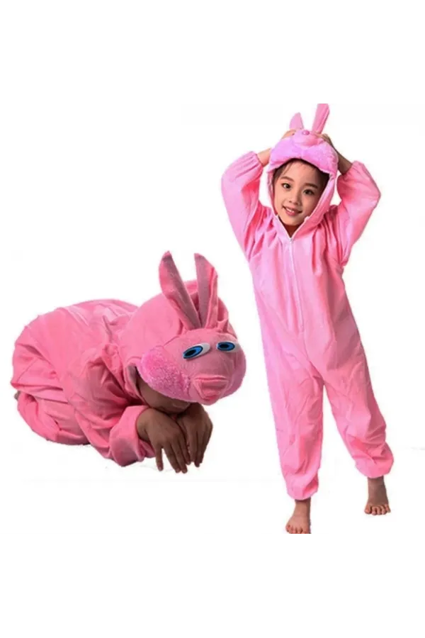 Çocuk Tavşan Kostümü Pembe Renk 2-3 Yaş 80 Cm Çocuk Tavşan Kostümü Pembe Renk 2-3 Yaş 80 Cm