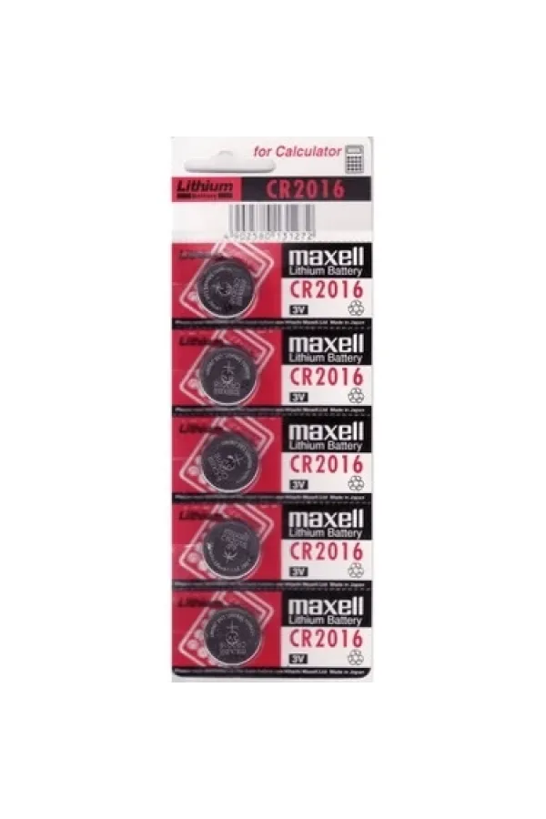 Maxell Cr2016 3v Lityum Düğme Pil 5'li Paket Maxell Cr2016 3v Lityum Düğme Pil 5'li Paket