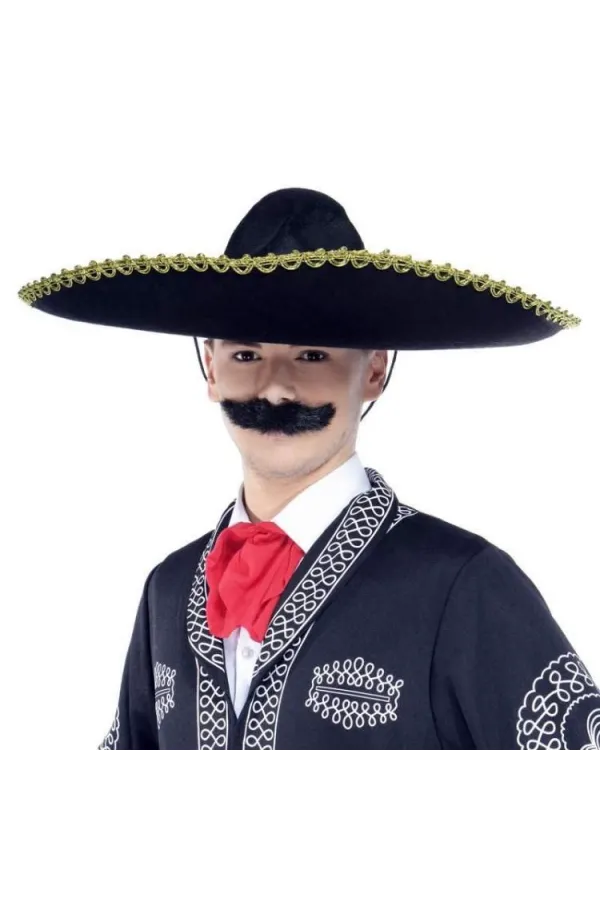 Sombrero Meksika Şapkası Mariachi Altın Şeritli Yetişkin Boy Sombrero Meksika Şapkası Mariachi Altın Şeritli Yetişkin Boy
