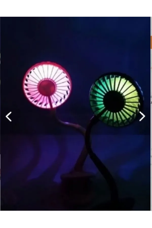 Portatif Işıklı Mini Klipsli Fan Portatif Işıklı Mini Klipsli Fan