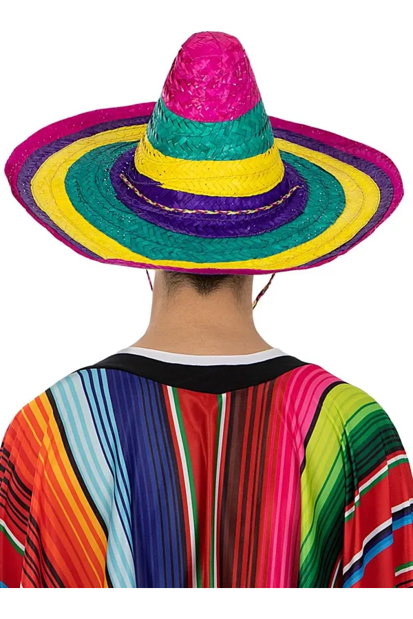 Sombrero Meksika Şapkası Renkli Örme Hasır Yetişkin Boy Sombrero Meksika Şapkası Renkli Örme Hasır Yetişkin Boy