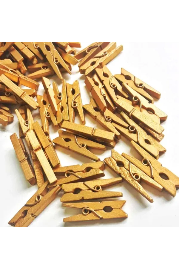 100'lü Gold Ahşap Mandal 2.5cm (10'lu Paket-1000 Adet) 100'lü Gold Ahşap Mandal 2.5cm (10'lu Paket-1000 Adet)