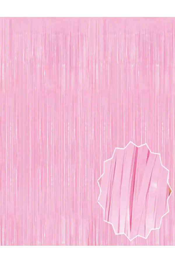 Soft Pembe Püsküllü Kapı Perdesi - Parti, Baby Shower, Cinsiyet Partisi 1x2 M Soft Pembe Püsküllü Kapı Perdesi - Parti, Baby Shower, Cinsiyet Partisi 1x2 M