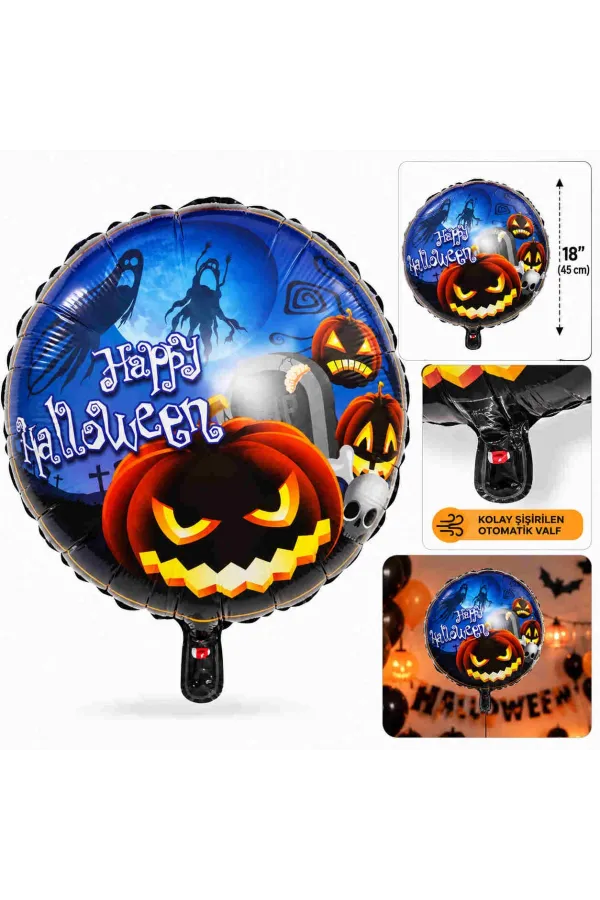 Balkabağı Desenli Folyo Balon 18 İnç – 45 Cm Balkabağı Desenli Folyo Balon 18 İnç – 45 Cm