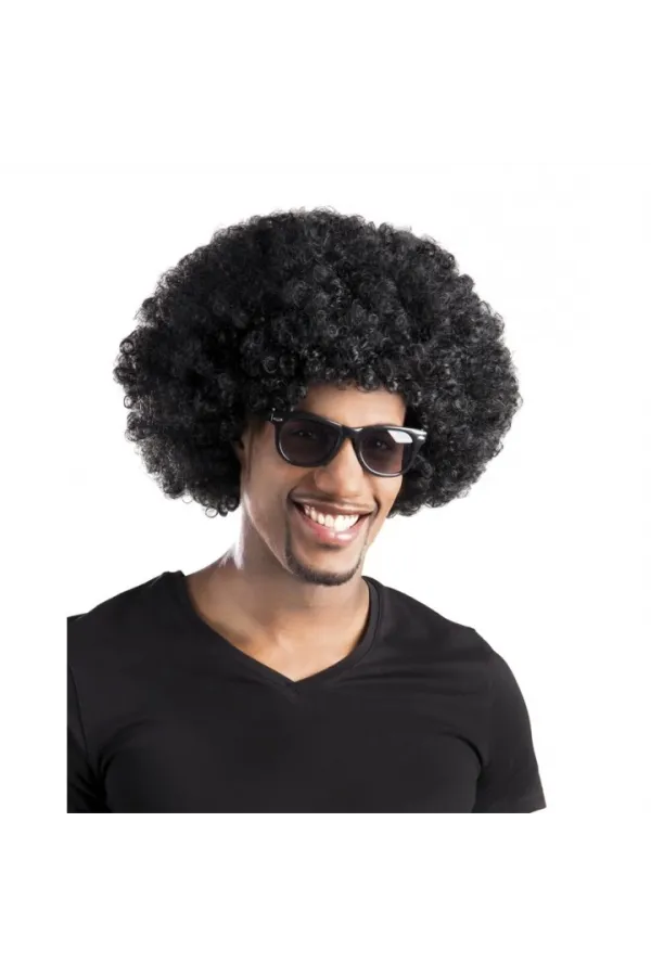 Siyah Renk Kıvırcık Afro Bonus Peruk Parti Peruğu Siyah Renk Kıvırcık Afro Bonus Peruk Parti Peruğu