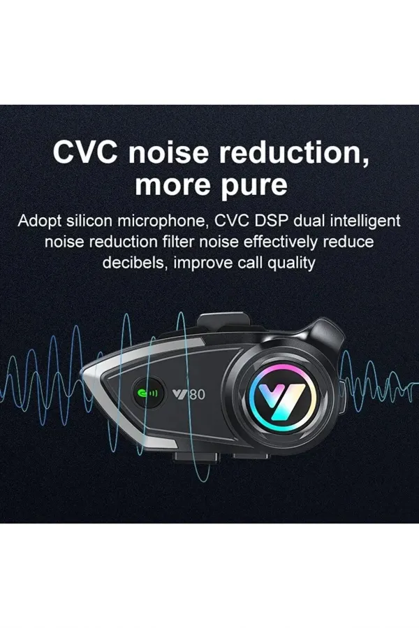 Vothoon Y80 Motosiklet Kask Kulaklık Intercom Işıklı Motorsiklet Interkom Vothoon Y80 Motosiklet Kask Kulaklık Intercom Işıklı Motorsiklet Interkom