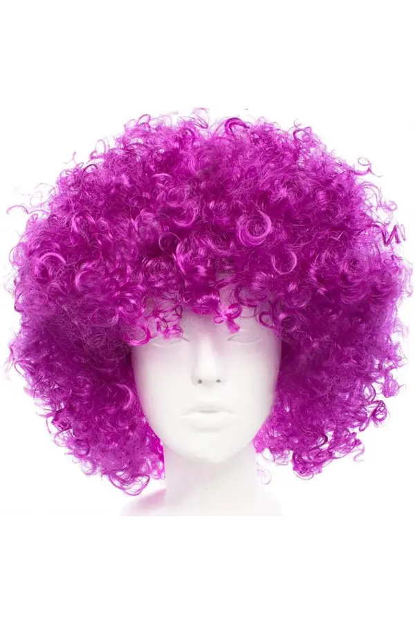 Koyu Mor Renk Violet Afro Bonus Saç Peruk Koyu Mor Renk Violet Afro Bonus Saç Peruk