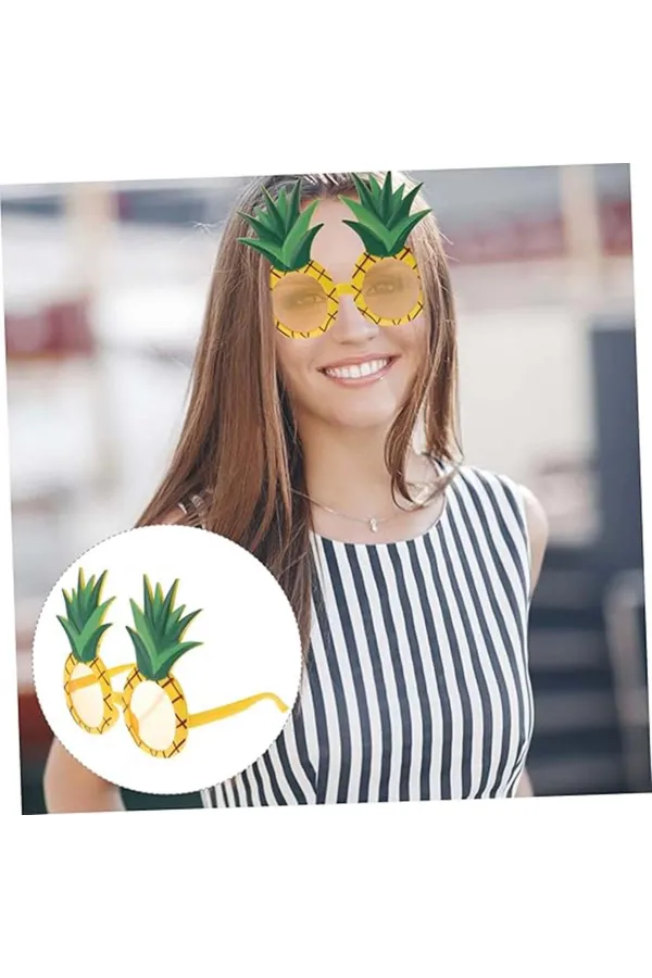 Tropikal Hawaii Ananas Şekilli Parti Gözlüğü 9.5 X 14 Cm Tropikal Hawaii Ananas Şekilli Parti Gözlüğü 9.5 X 14 Cm