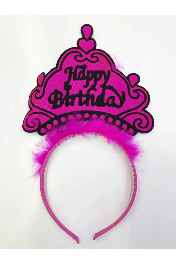 Happy Birthday Yazılı Neon Renk Taç 12 Adet Happy Birthday Yazılı Neon Renk Taç 12 Adet