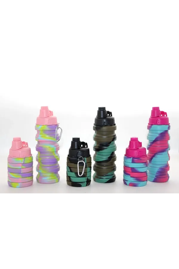 Katlanabilir Portatif Silikon Su Şişesi 500 Ml Alk3141 Katlanabilir Portatif Silikon Su Şişesi 500 Ml Alk3141