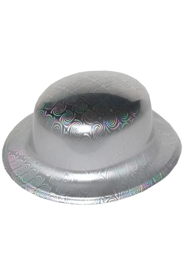 Gümüş Renk Hologramlı Plastik Yuvarlak Melon 27x24 Cm Gümüş Renk Hologramlı Plastik Yuvarlak Melon 27x24 Cm