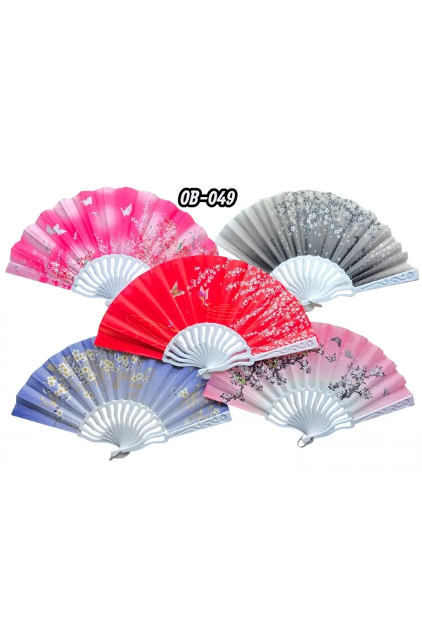 Plastik Kumaş Yelpaze 12'li Karışık Ob-049 Plastik Kumaş Yelpaze 12'li Karışık Ob-049