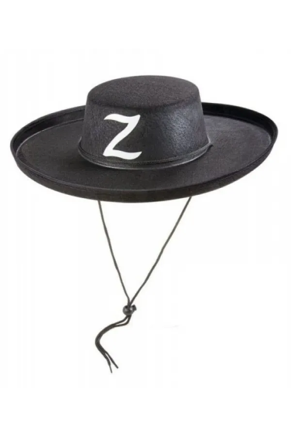 Z Logolu Çocuk Boy Bağcıklı Zorro Şapkası Z Logolu Çocuk Boy Bağcıklı Zorro Şapkası